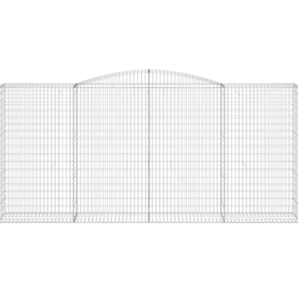 Discount FinePRICE Kaareva kivikori 200x50x40/60 cm galvanoitu rauta