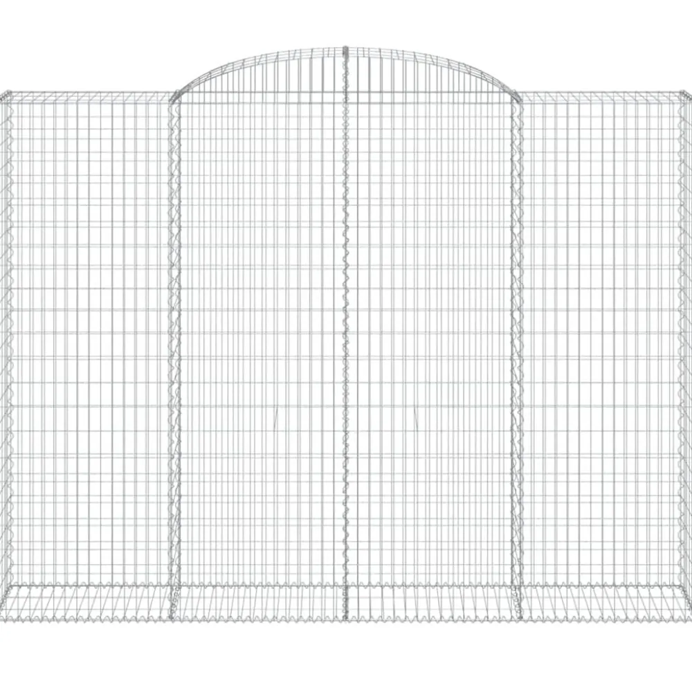 Discount FinePRICE Kaareva kivikori 200x50x40/60 cm galvanoitu rauta