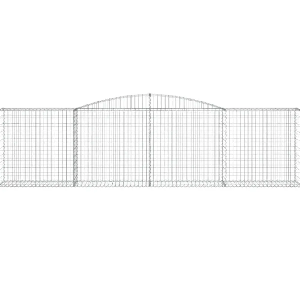 Discount FinePRICE Kaareva kivikori 200x50x40/60 cm galvanoitu rauta