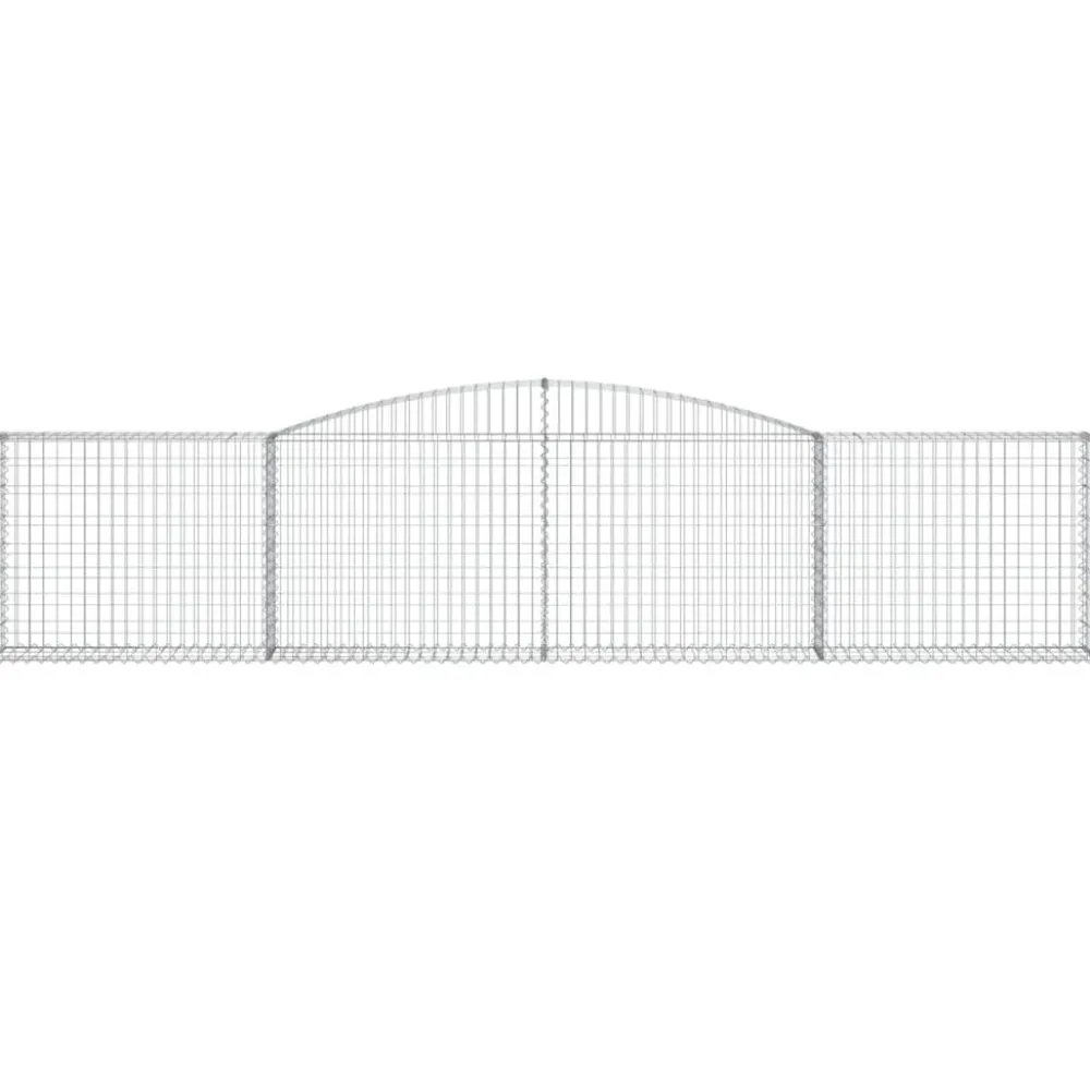 Discount FinePRICE Kaareva kivikori 200x50x40/60 cm galvanoitu rauta