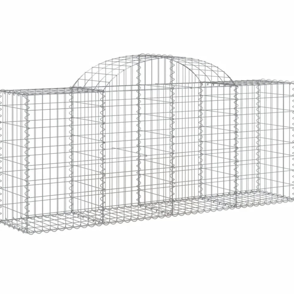 Discount FinePRICE Kaareva kivikori 200x50x40/60 cm galvanoitu rauta