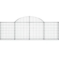 Discount FinePRICE Kaareva kivikori 200x50x40/60 cm galvanoitu rauta