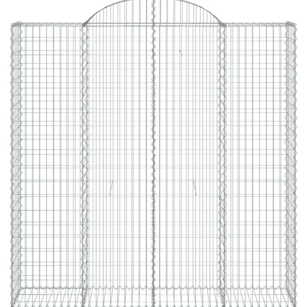 Discount FinePRICE Kaareva kivikori 200x50x40/60 cm galvanoitu rauta