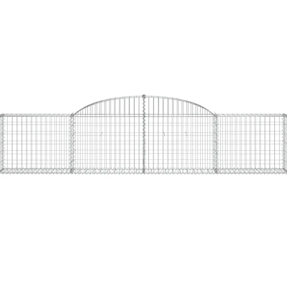 Discount FinePRICE Kaareva kivikori 200x50x40/60 cm galvanoitu rauta