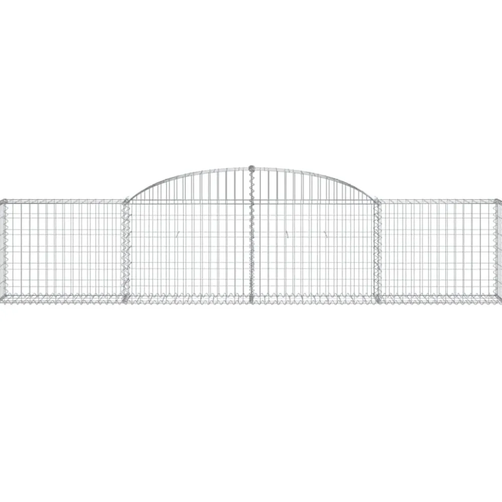 Discount FinePRICE Kaareva kivikori 200x50x40/60 cm galvanoitu rauta