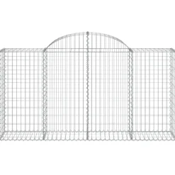 Discount FinePRICE Kaareva kivikori 200x50x40/60 cm galvanoitu rauta