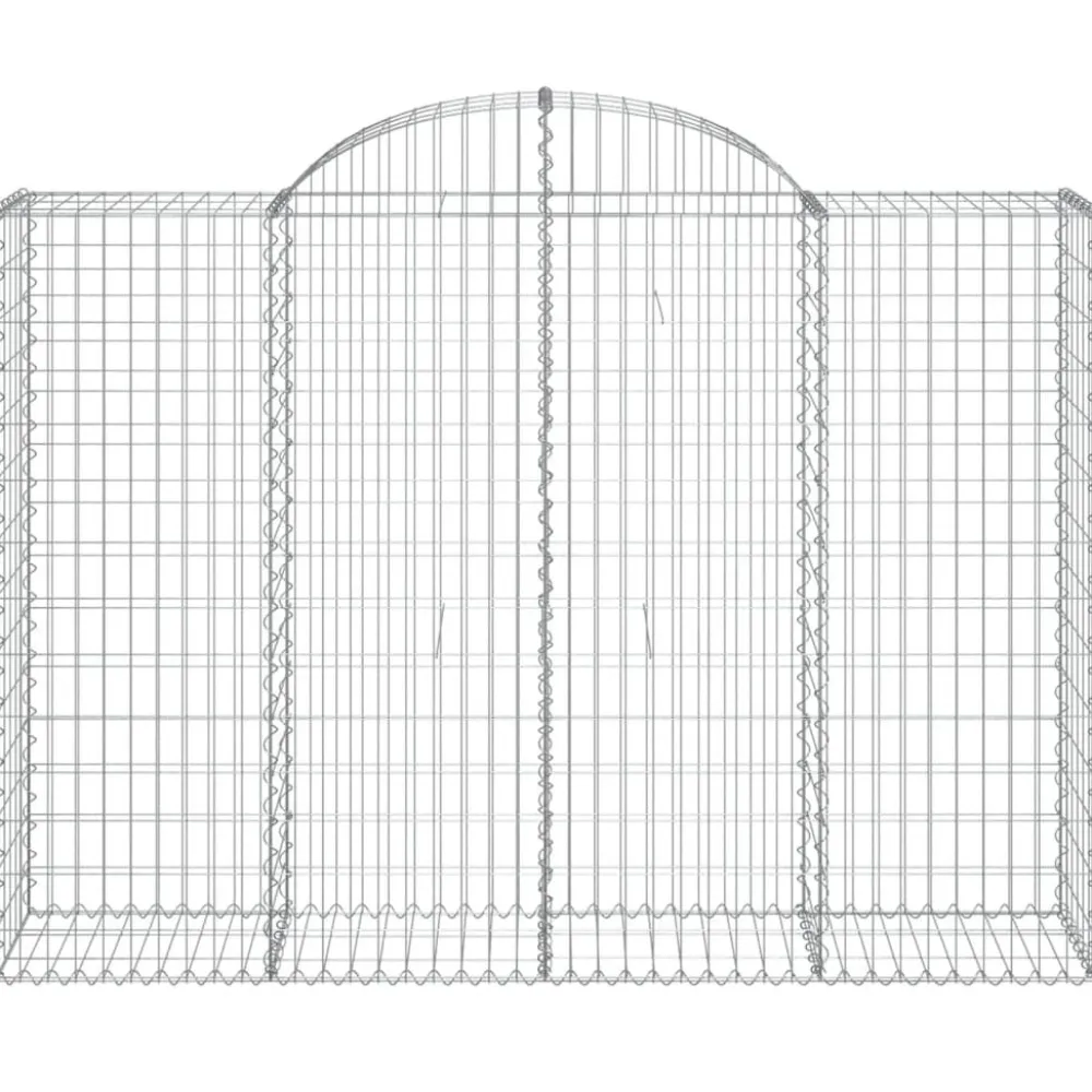 Discount FinePRICE Kaareva kivikori 200x50x40/60 cm galvanoitu rauta
