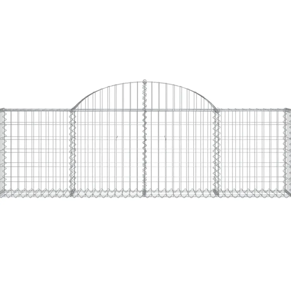 Discount FinePRICE Kaareva kivikori 200x50x40/60 cm galvanoitu rauta