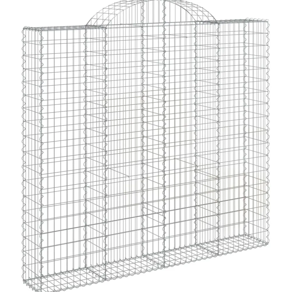 Discount FinePRICE Kaareva kivikori 200x50x40/60 cm galvanoitu rauta
