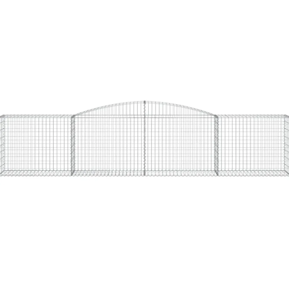 Discount FinePRICE Kaareva kivikori 200x50x40/60 cm galvanoitu rauta