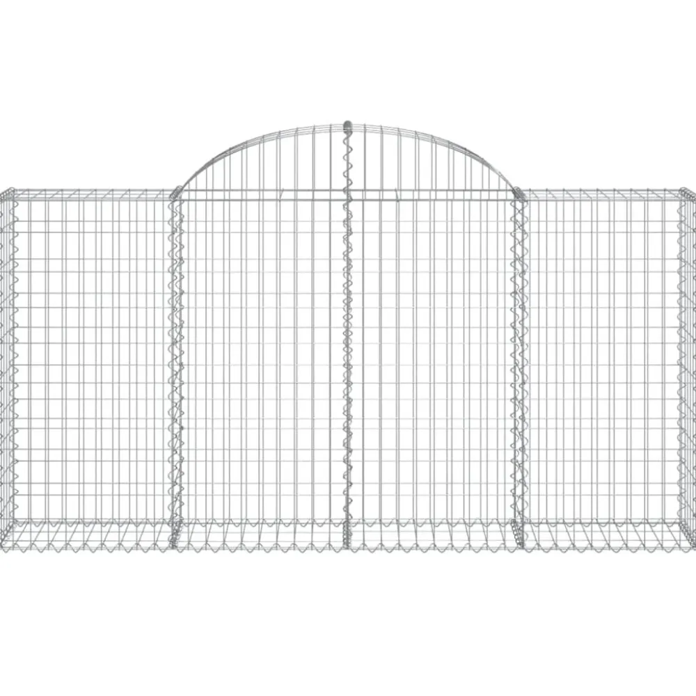 Discount FinePRICE Kaareva kivikori 200x50x40/60 cm galvanoitu rauta