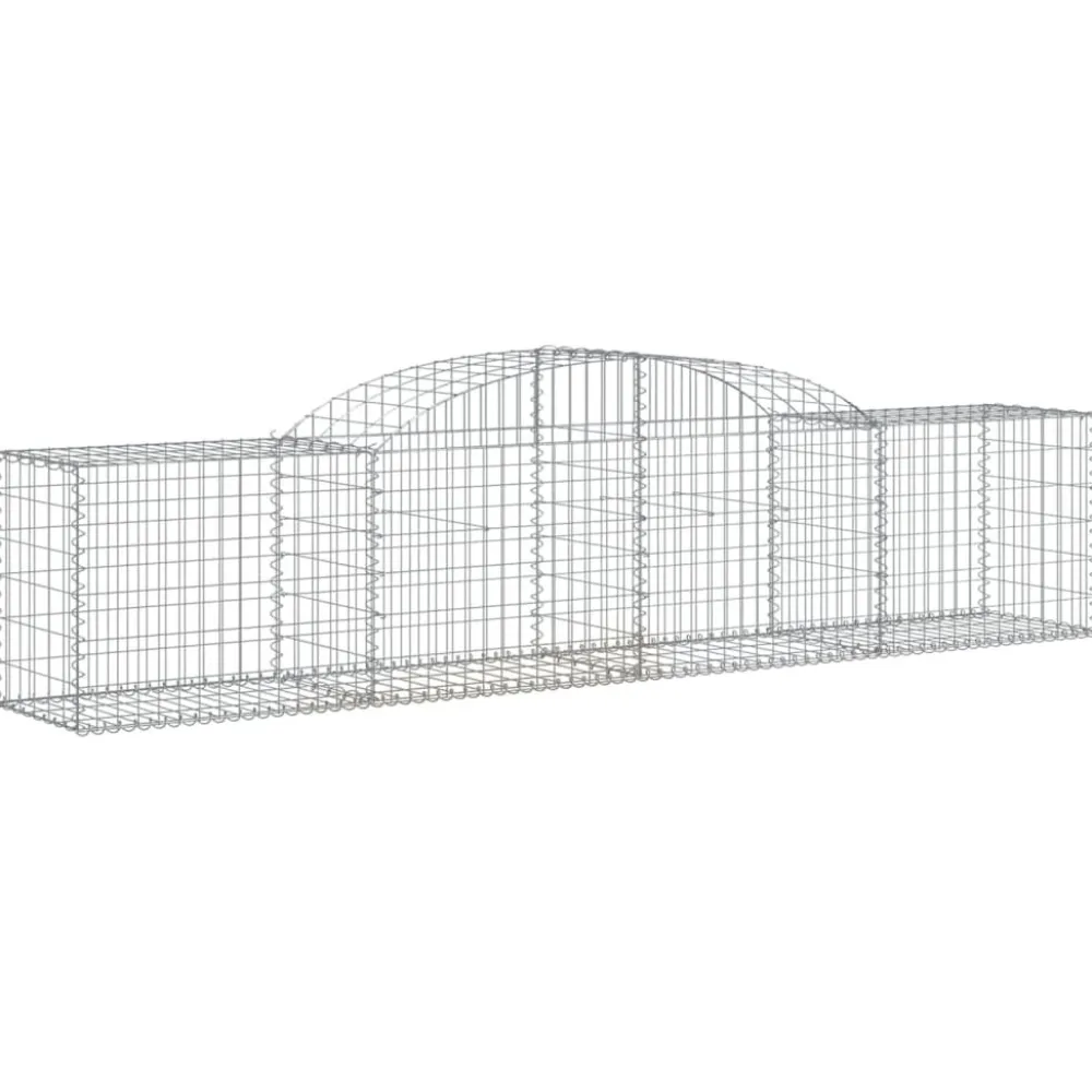 Discount FinePRICE Kaareva kivikori 200x50x40/60 cm galvanoitu rauta