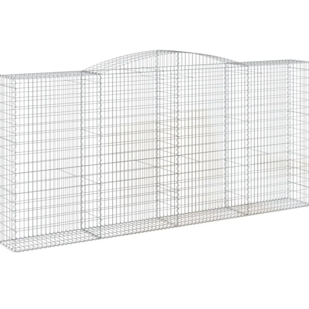 Discount FinePRICE Kaareva kivikori 200x50x40/60 cm galvanoitu rauta