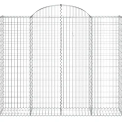 Discount FinePRICE Kaareva kivikori 200x50x40/60 cm galvanoitu rauta