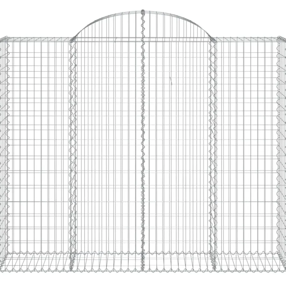 Discount FinePRICE Kaareva kivikori 200x50x40/60 cm galvanoitu rauta