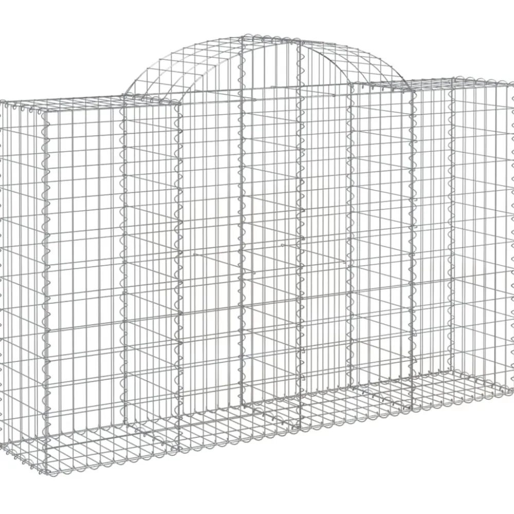 Discount FinePRICE Kaareva kivikori 200x50x40/60 cm galvanoitu rauta