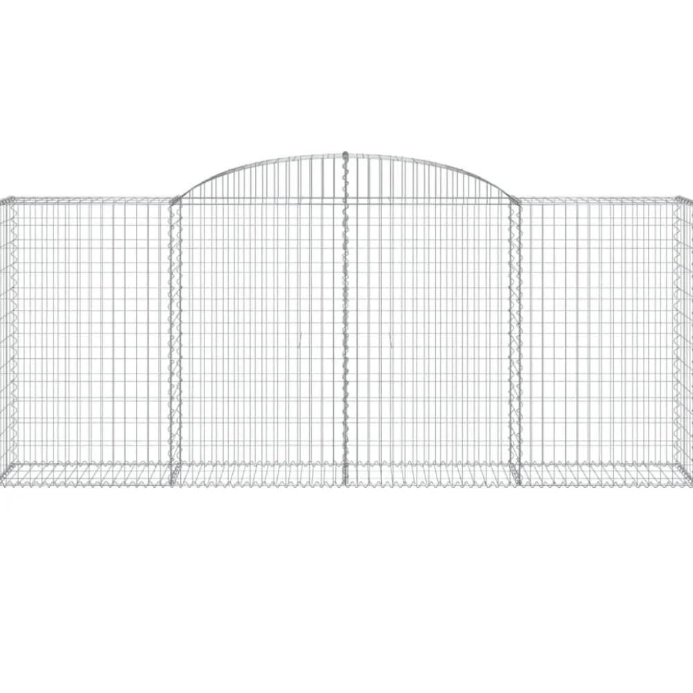 Discount FinePRICE Kaareva kivikori 200x50x40/60 cm galvanoitu rauta