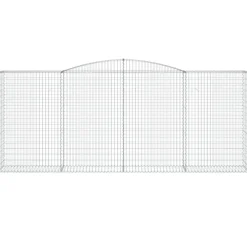 Discount FinePRICE Kaareva kivikori 200x50x40/60 cm galvanoitu rauta