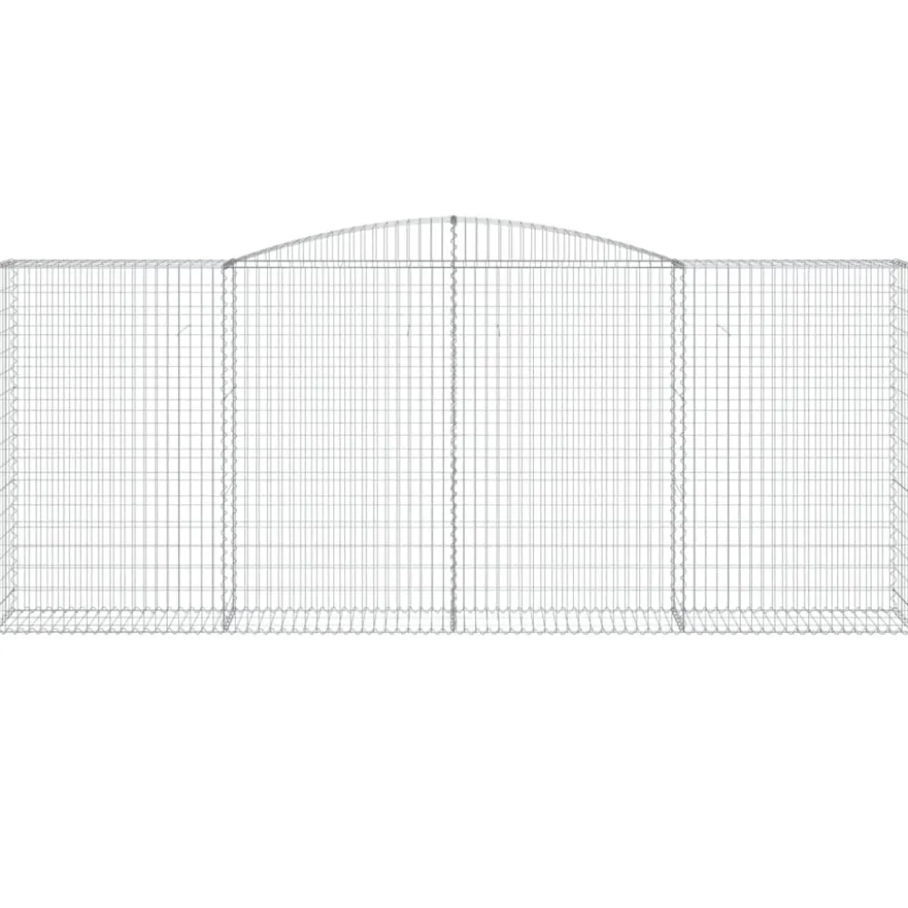 Discount FinePRICE Kaareva kivikori 200x50x40/60 cm galvanoitu rauta
