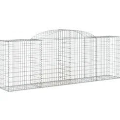 Discount FinePRICE Kaareva kivikori 200x50x40/60 cm galvanoitu rauta
