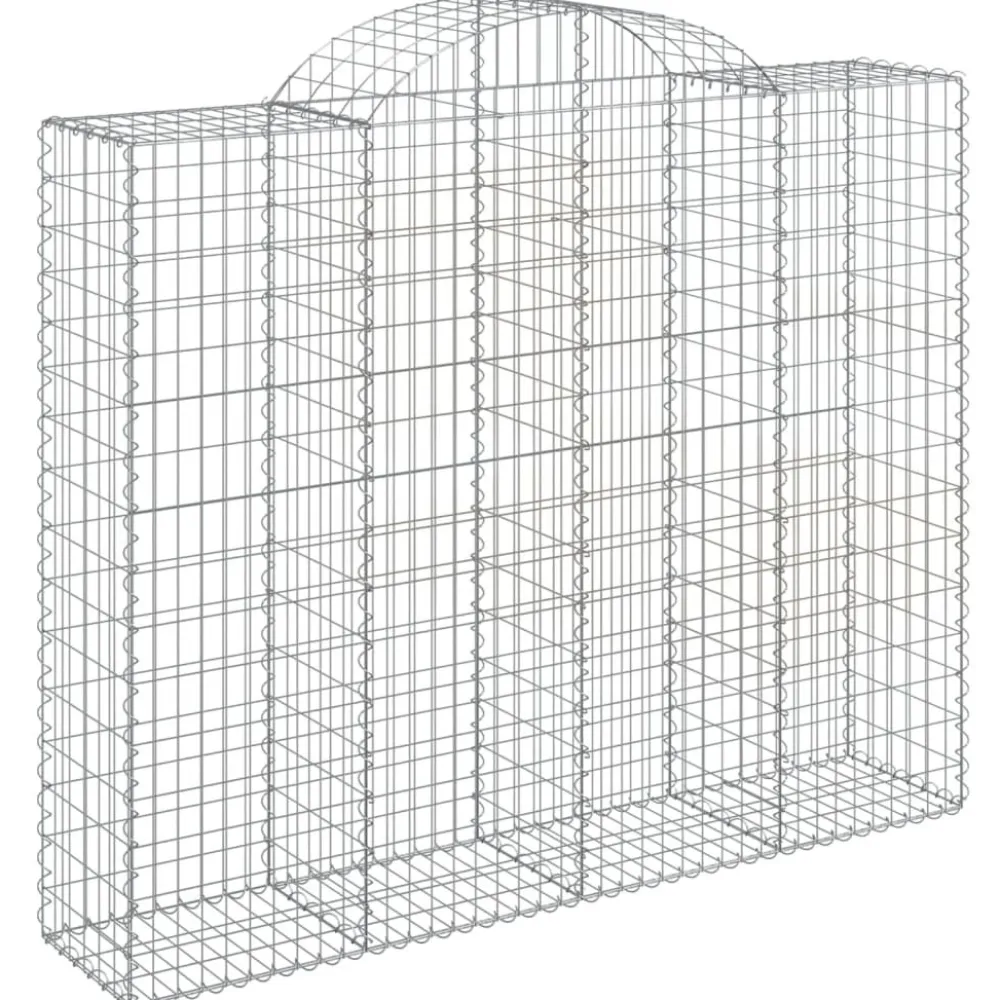 Discount FinePRICE Kaareva kivikori 200x50x40/60 cm galvanoitu rauta