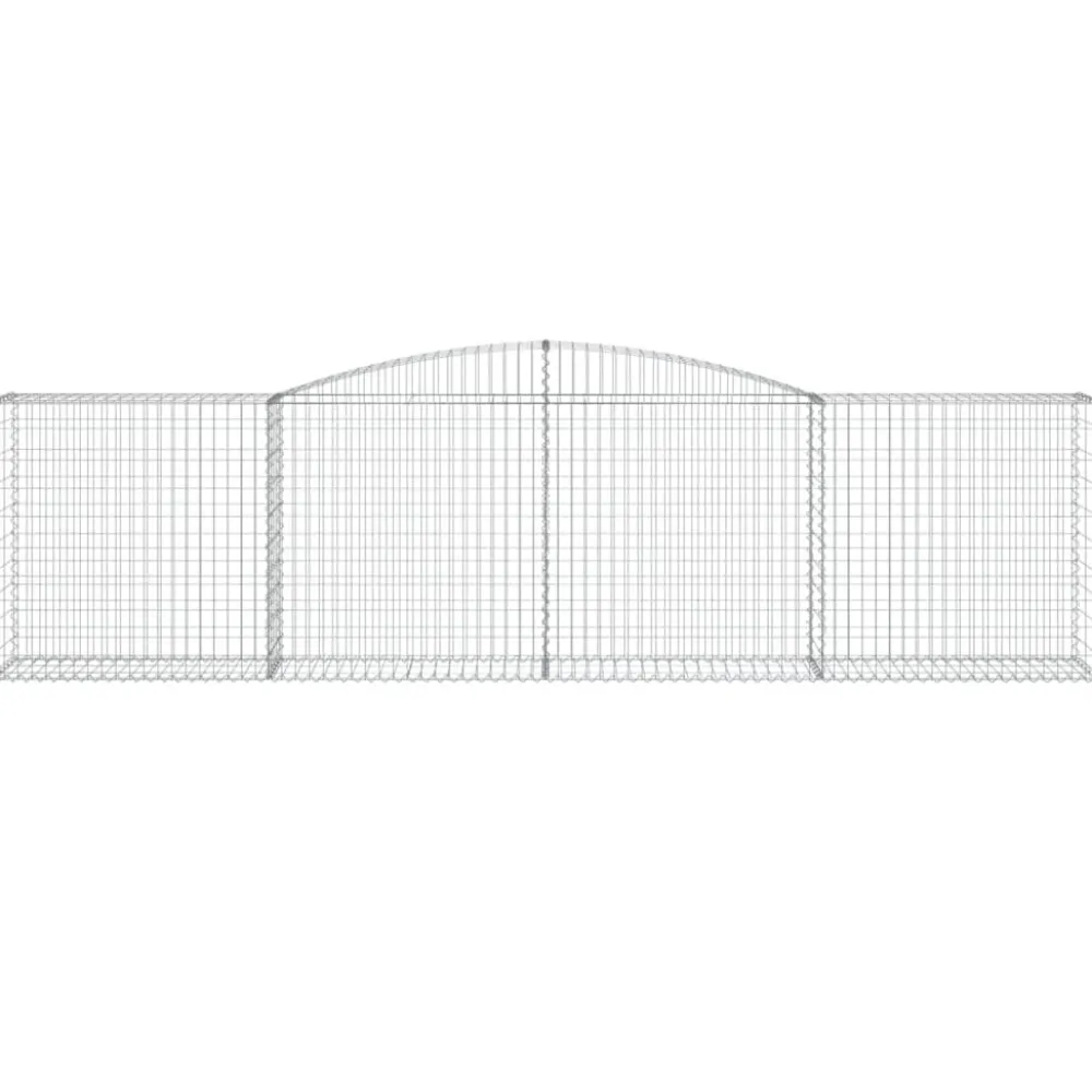 Discount FinePRICE Kaareva kivikori 200x50x40/60 cm galvanoitu rauta
