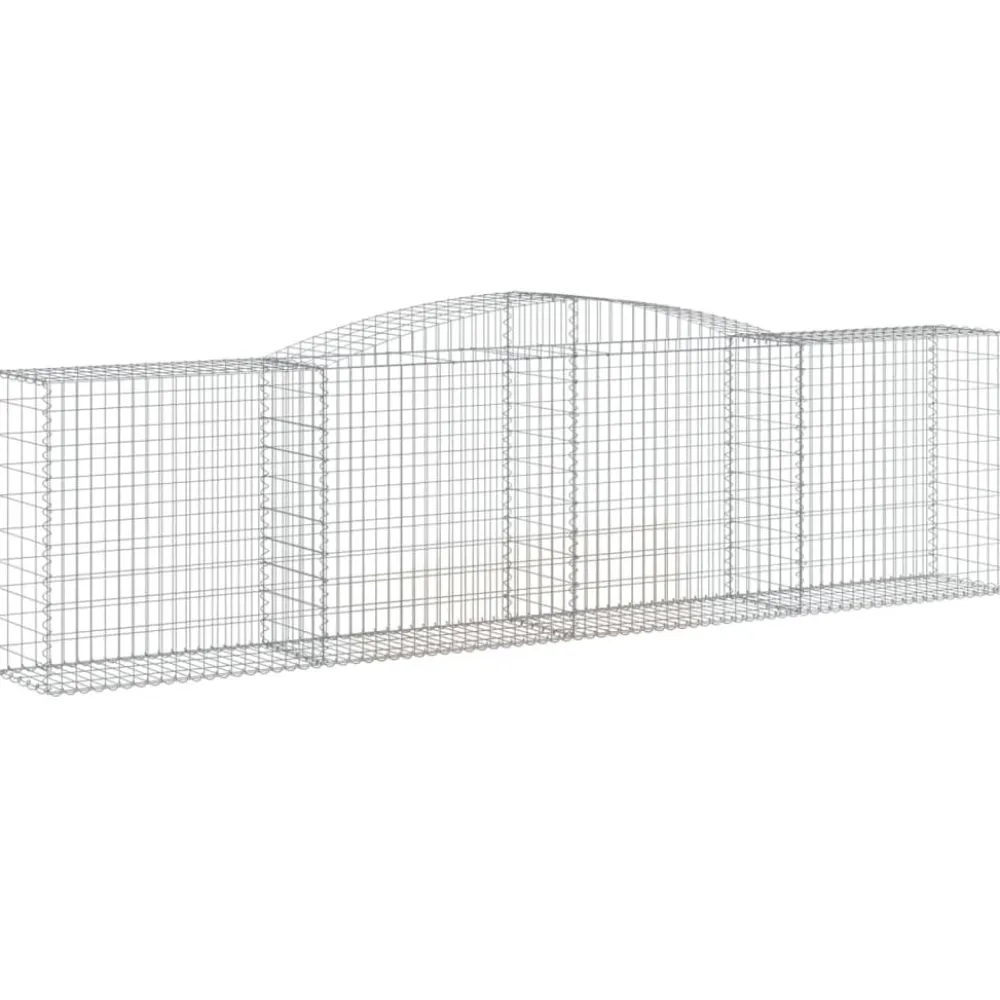 Discount FinePRICE Kaareva kivikori 200x50x40/60 cm galvanoitu rauta