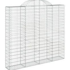 Discount FinePRICE Kaareva kivikori 200x50x40/60 cm galvanoitu rauta