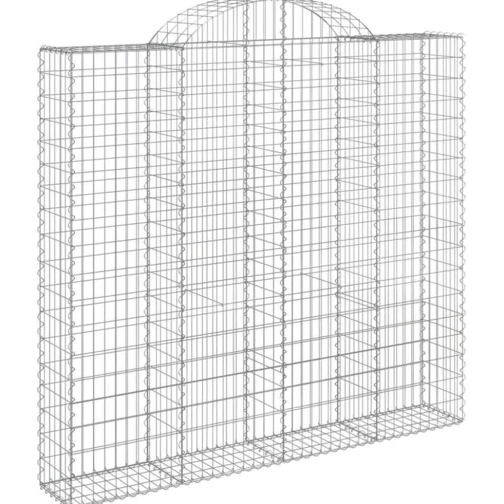 Discount FinePRICE Kaareva kivikori 200x50x40/60 cm galvanoitu rauta