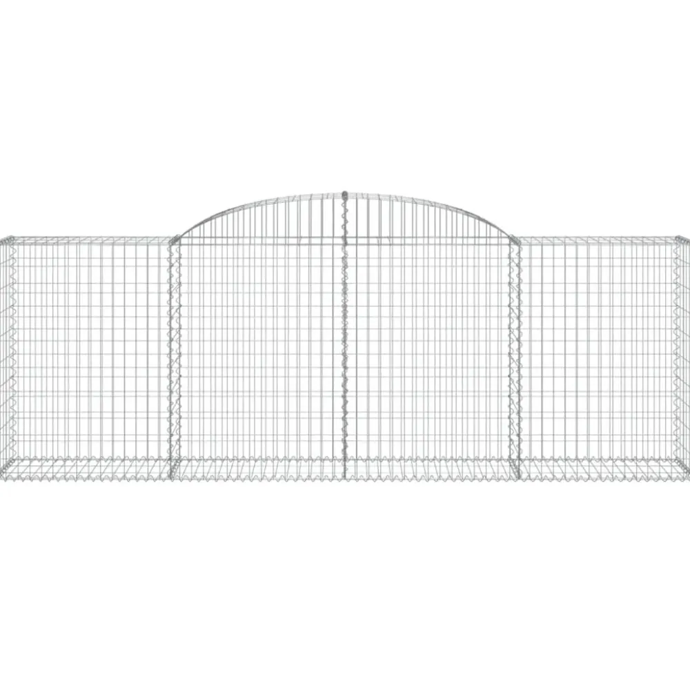 Discount FinePRICE Kaareva kivikori 200x50x40/60 cm galvanoitu rauta