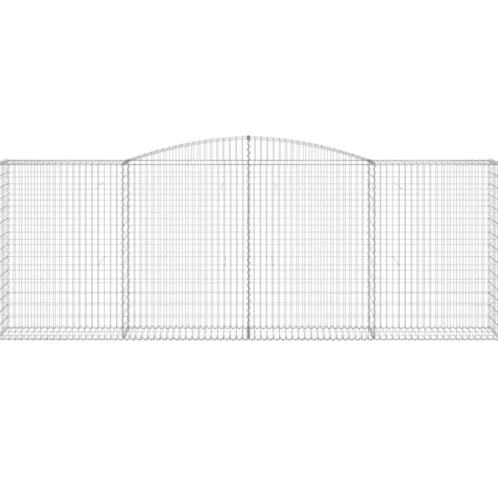 Discount FinePRICE Kaareva kivikori 200x50x40/60 cm galvanoitu rauta