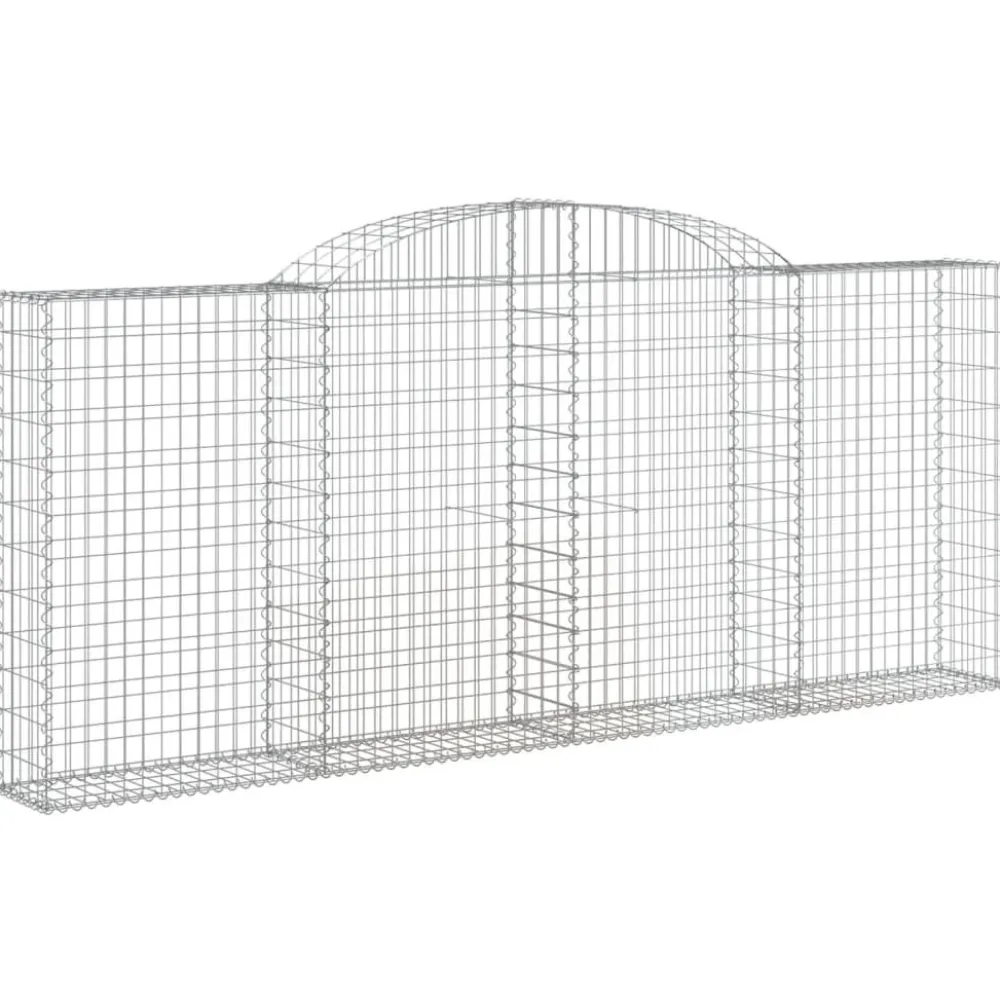 Discount FinePRICE Kaareva kivikori 200x50x40/60 cm galvanoitu rauta