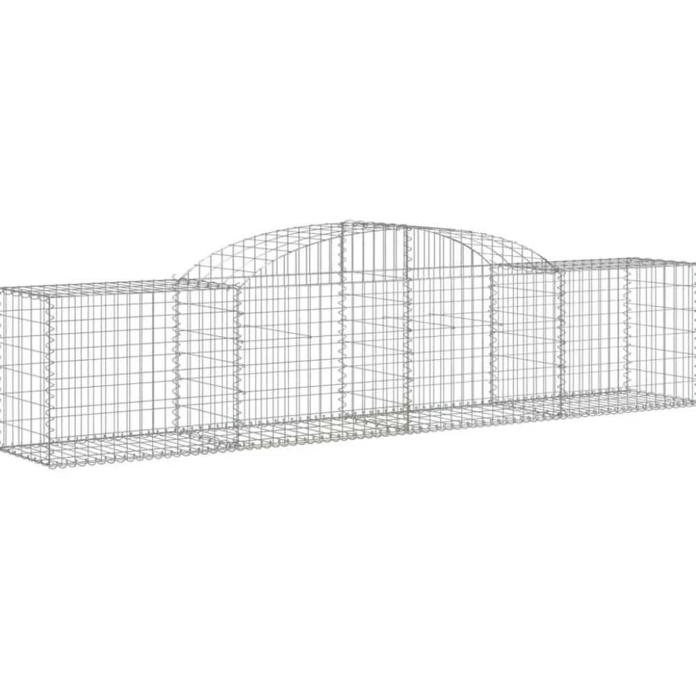 Discount FinePRICE Kaareva kivikori 200x50x40/60 cm galvanoitu rauta
