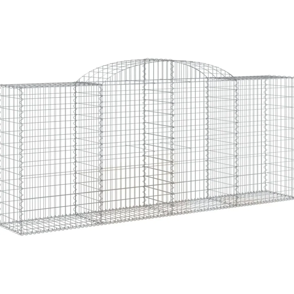 Discount FinePRICE Kaareva kivikori 200x50x40/60 cm galvanoitu rauta