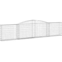 Discount FinePRICE Kaareva kivikori 200x50x40/60 cm galvanoitu rauta