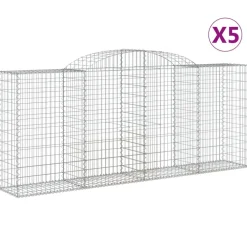 Discount FinePRICE Kaareva kivikori 200x50x40/60 cm galvanoitu rauta