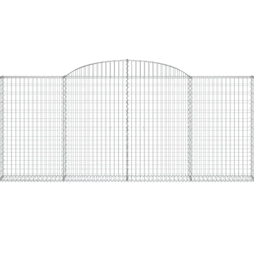 Discount FinePRICE Kaareva kivikori 200x50x40/60 cm galvanoitu rauta