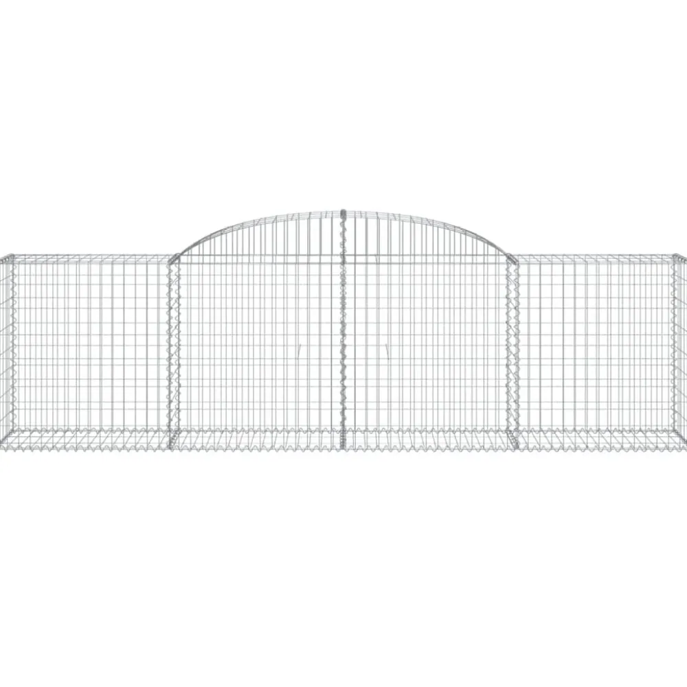 Discount FinePRICE Kaareva kivikori 200x50x40/60 cm galvanoitu rauta