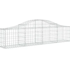 Clearance FinePRICE Kaareva kivikori 200x50x40/60 cm galvanoitua rautaa