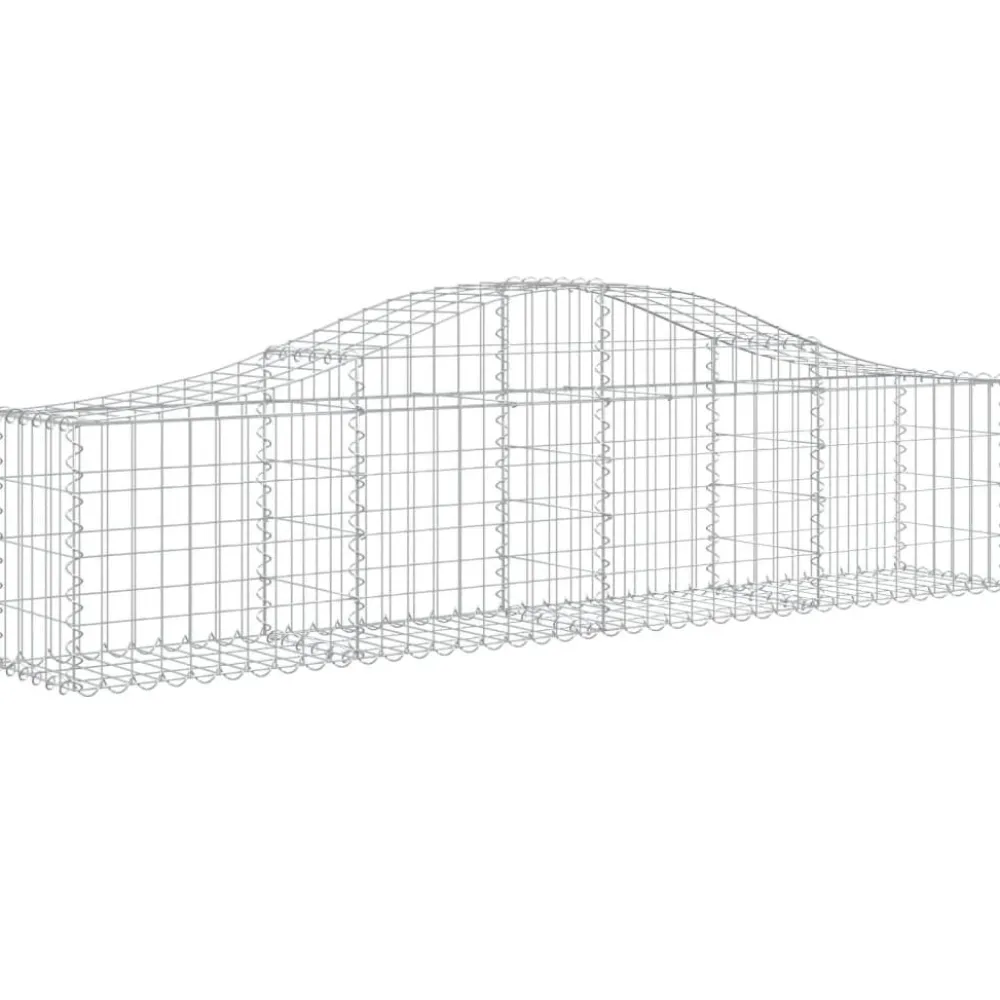 Clearance FinePRICE Kaareva kivikori 200x50x40/60 cm galvanoitua rautaa