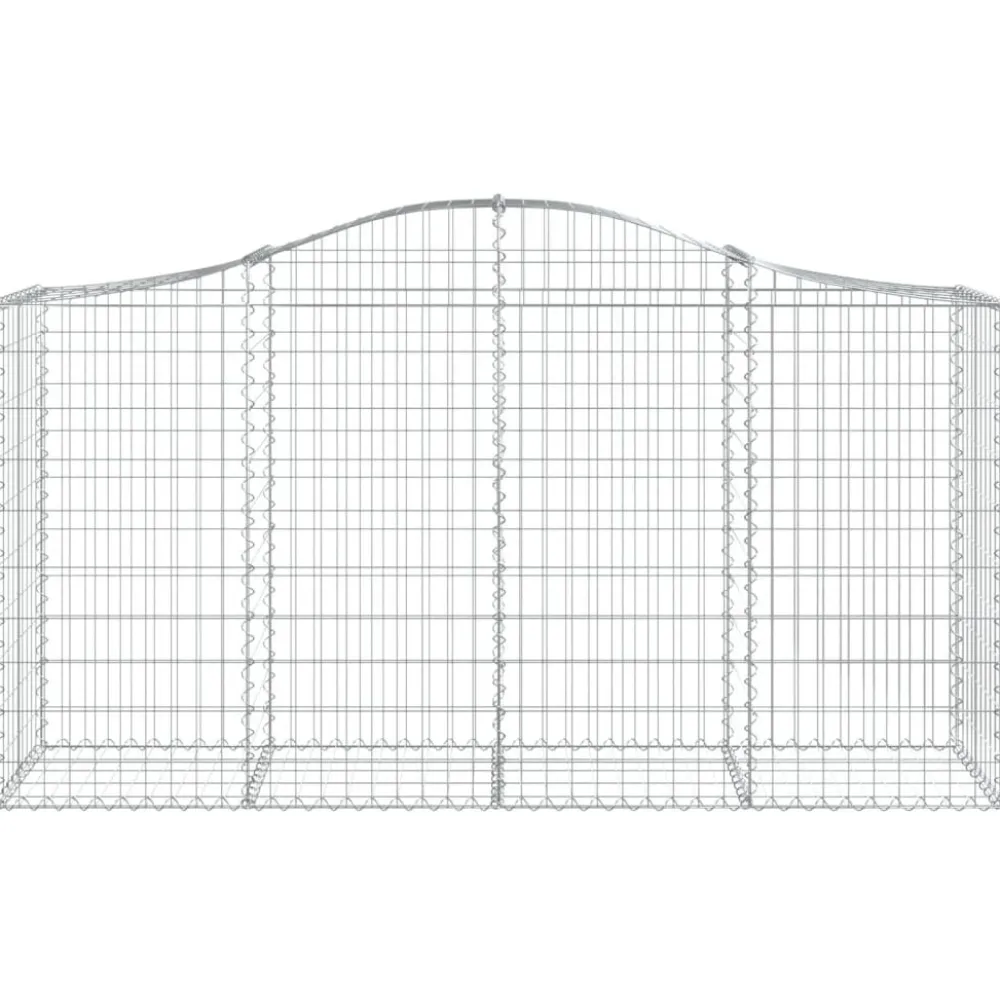 Clearance FinePRICE Kaareva kivikori 200x50x40/60 cm galvanoitua rautaa