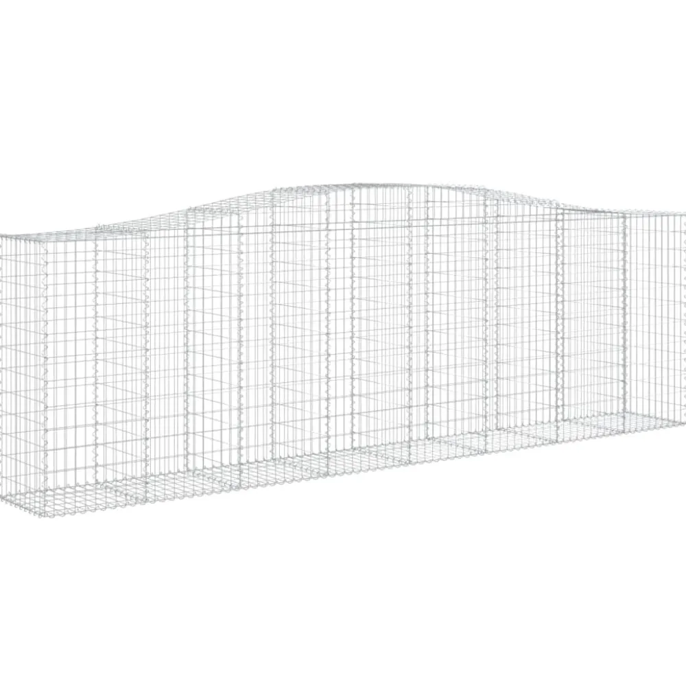Clearance FinePRICE Kaareva kivikori 200x50x40/60 cm galvanoitua rautaa