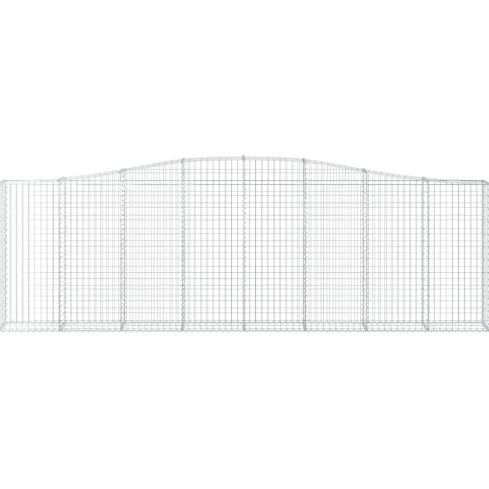 Clearance FinePRICE Kaareva kivikori 200x50x40/60 cm galvanoitua rautaa