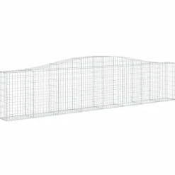 Clearance FinePRICE Kaareva kivikori 200x50x40/60 cm galvanoitua rautaa