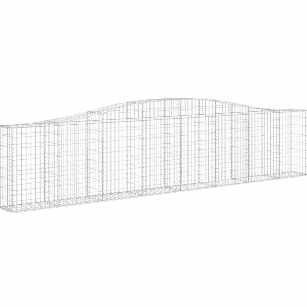 Clearance FinePRICE Kaareva kivikori 200x50x40/60 cm galvanoitua rautaa