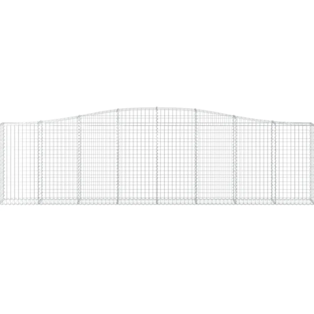 Clearance FinePRICE Kaareva kivikori 200x50x40/60 cm galvanoitua rautaa