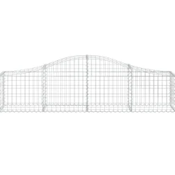 Clearance FinePRICE Kaareva kivikori 200x50x40/60 cm galvanoitua rautaa