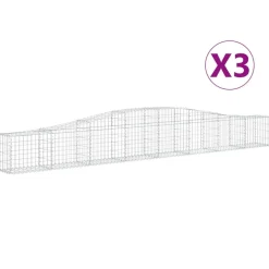 Clearance FinePRICE Kaareva kivikori 200x50x40/60 cm galvanoitua rautaa