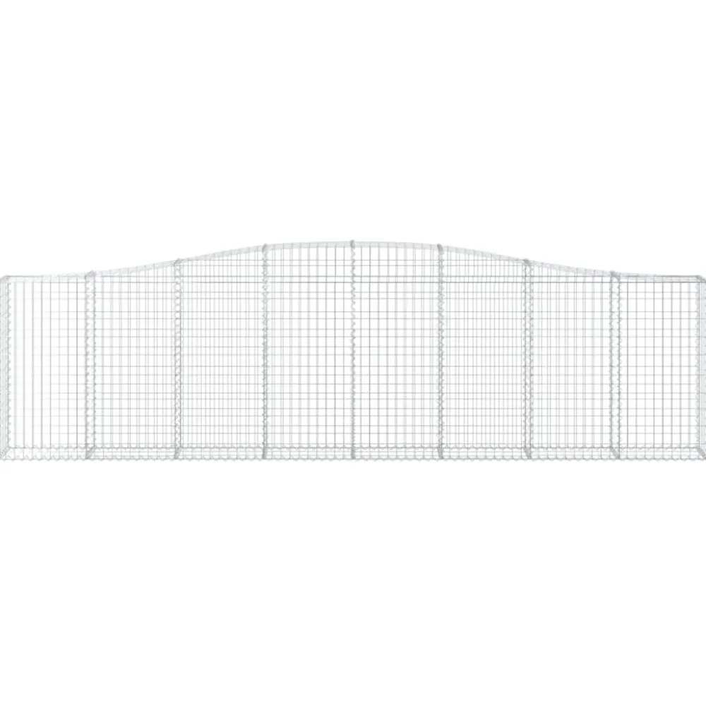 Clearance FinePRICE Kaareva kivikori 200x50x40/60 cm galvanoitua rautaa