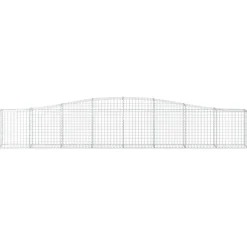 Clearance FinePRICE Kaareva kivikori 200x50x40/60 cm galvanoitua rautaa